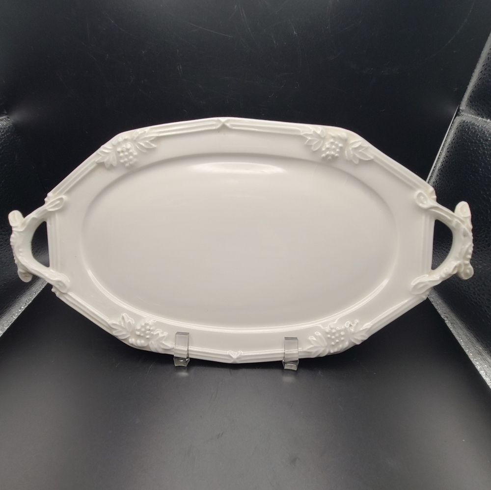 Red Cliff Ironstone 12" Platter Grapes Motif Vintage